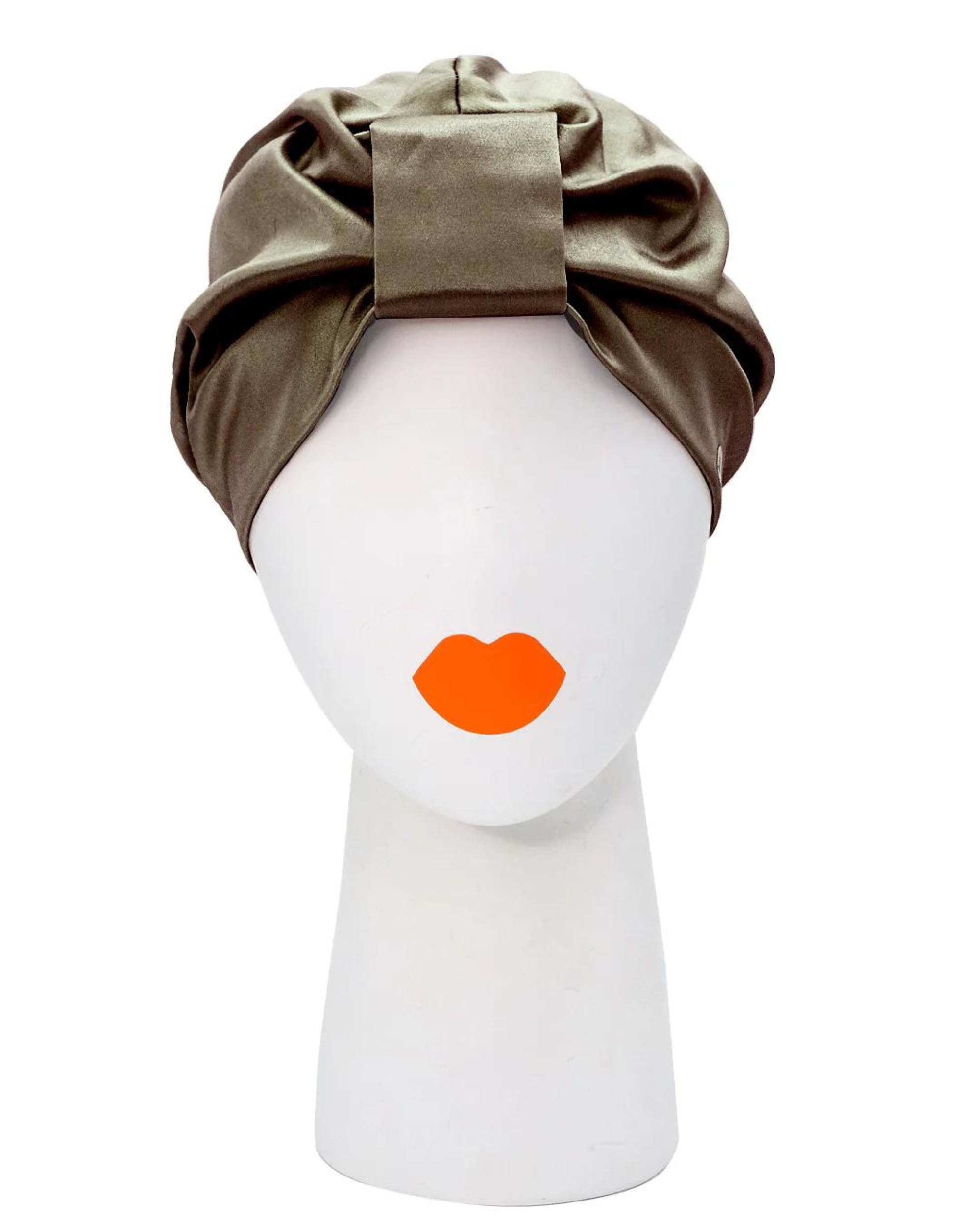Turban Mütze BOWIE, Satin Oliv