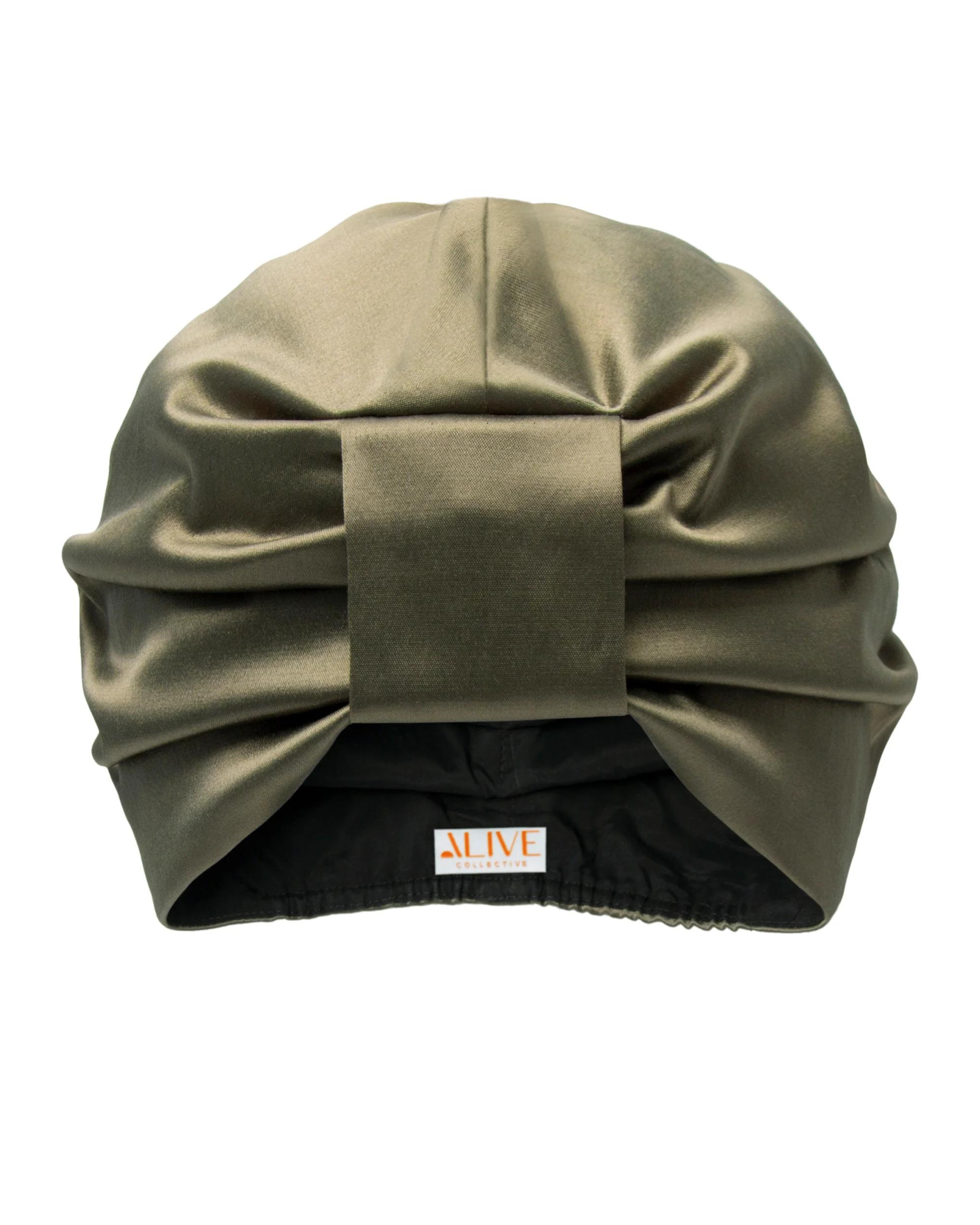 Turban Mütze BOWIE, Satin Oliv