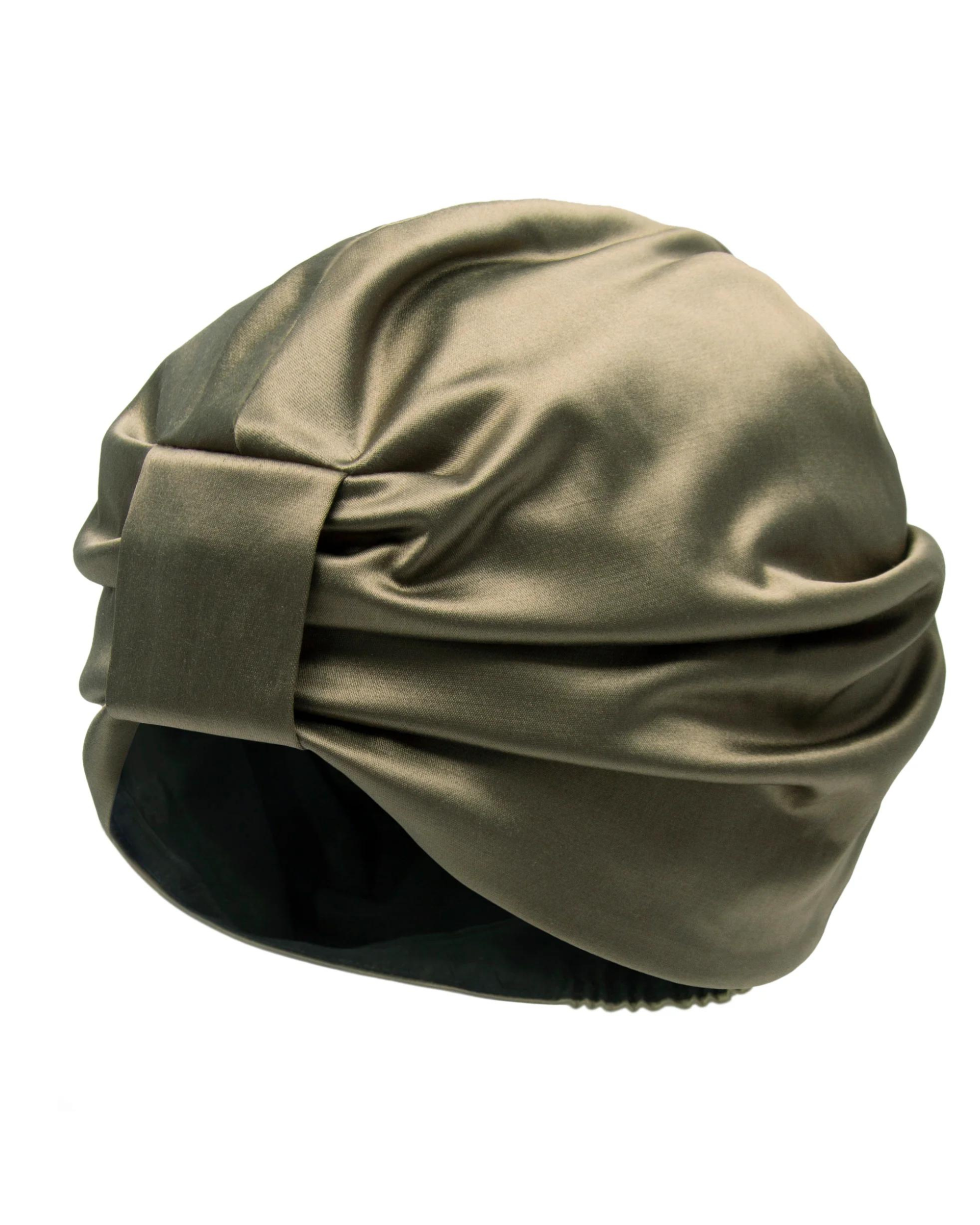 Turban Mütze BOWIE, Satin Oliv