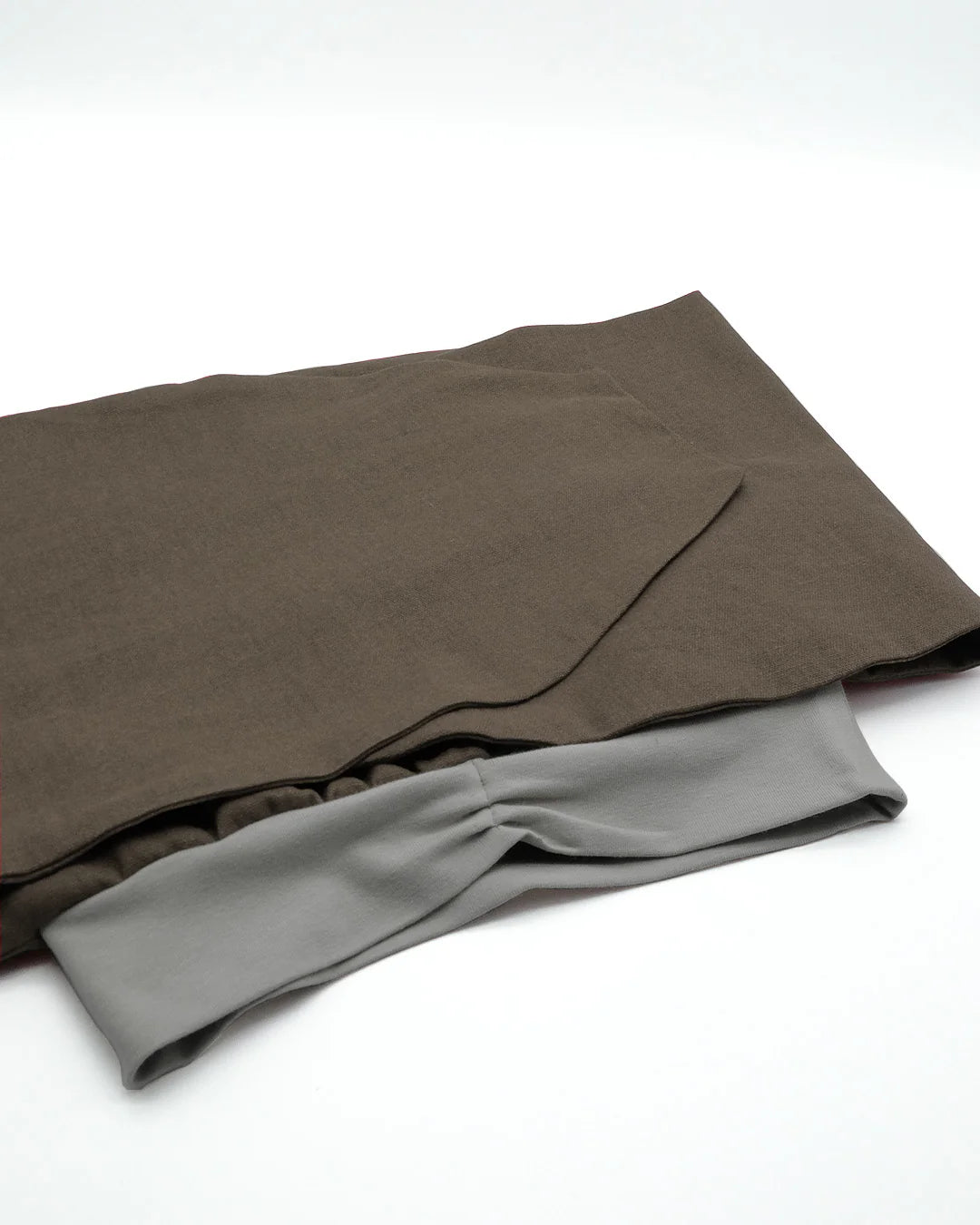 Turban Mütze LOLA, Leinen Olivgrün