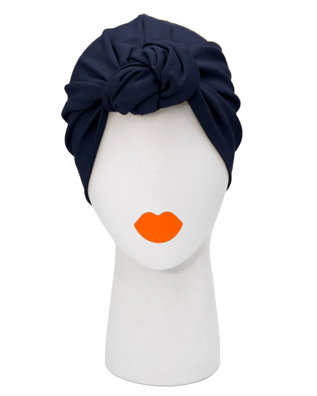 Turban Mütze ROSIE, Baumwoll-Jersey Dunkelblau